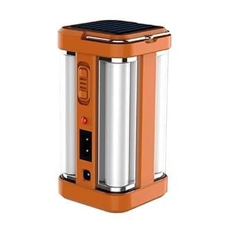 Boosty® Plastic 24 Energy 4 Tubes 360 Degree Hi-Bright Lantern with Solar and Rechargeable Electric Emergency Light (Multicolor)