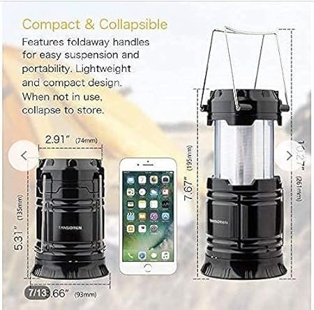 AHUJA INTERNATIONAL Rechargeable Solar and Charging LED Lantern Light, Portable Camping and Home Emergency Lights with 2 Power Sources Light Travel Battery Lantern Lamp Torch (Multicoloured) - Image 3