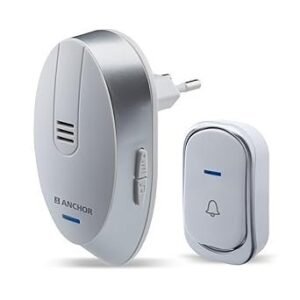 Anchor by Panasonic Wireless Doorbell | 45 Melodies Calling Bell for Home, Office with 120 Meter Operating Range | Door Bell for home (22730)