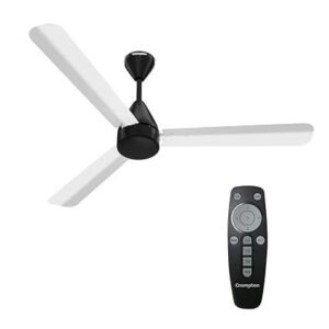 Crompton Energion Hyperjet 1200mm BLDC Ceiling Fan | Point Anywhere Remote Control | BEE 5 Star Rated Energy Efficient | Superior Air Delivery | Anti-Rust | 2 Year Manufacturer Warranty