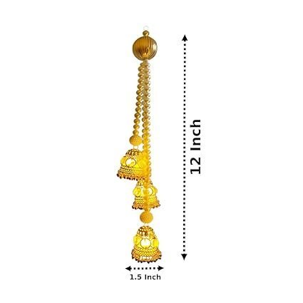 Divyakosh Wall Hangings for Home Decoration, Set of 2 Diwali Lights, Handmade Diwali Decoration Wall hangings, Door Valance Hanging with LED T-Lights for Wedding Decor Home Living Decor . - Image 4