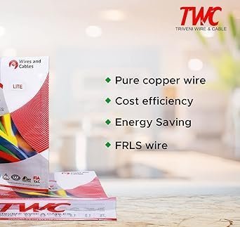 TWC Black-10 SQMM-90 METER Lite Core Electrical Wire | Insulated PVC Copper Wire | Cable for Domestic & Industrial Connection Purpose | Flame Resistant - Image 5