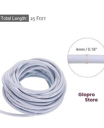 Glopro Store GloproStore PVC copper wire 2 core 1mm White electrical extension wire (25 feet, white) - Image 3