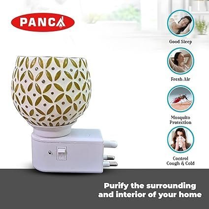 MOS PANCA Ceramic Star Camphor Diffuser for Home,Night Lamp,Electric Camphor Burner, Kapoor Dani,Aroma Incense Burner, Home Accessories,Gift,Electric Dhoop Dani for Home (Set of 1, Ceramic) - Image 2