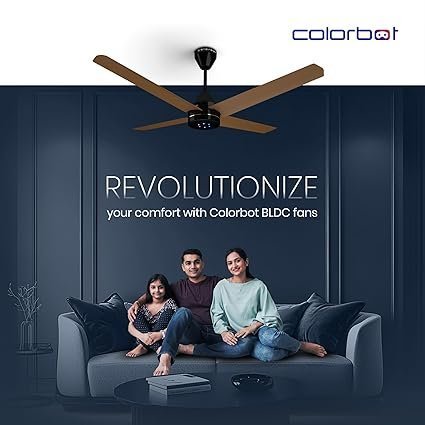 Stella Quad1200 mm BEE 5 Star Rated BLDC Ceiling Fans with Remote | 4 Blade | Designer Fans | High Speed | Power Saver | 100% Copper Winding | Noiseless | 2+2 Year Warranty - Image 3