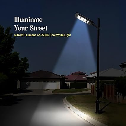 DYLECT® Eco Solar Street Light – 150W Outdoor LED with Automatic Motion Sensor, Remote Control & 12-Hour Runtime, for Home, Garden &Pathway | Cool White 6500K, IP64 Waterproof,ABS+PC Built (w/o Rod) - Image 3