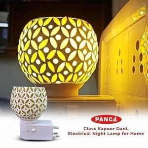 MOS PANCA Ceramic Star Camphor Diffuser for Home,Night Lamp,Electric Camphor Burner, Kapoor Dani,Aroma Incense Burner, Home Accessories,Gift,Electric Dhoop Dani for Home (Set of 1, Ceramic)