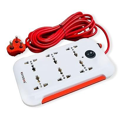 mos eSYSTEMS Extension Board, 6 Multi Plug Point Strip With Led Indicator, Master Switch & Universal Sockets Extension Cord, Short Circuit Protection (4.6 Meter) (White) (Cruze), 240 Volts - Image 5