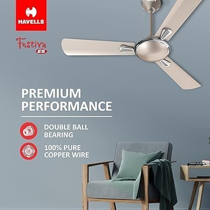 Havells 1200mm Festiva ES Ceiling Fan| Premium Finish| Energy Saving| Designer Fan for Home Decor| Elegant Looks| 230 m³/min Air Delivery - Image 6
