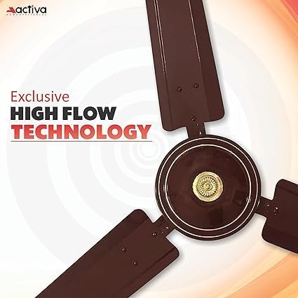 ACTIVA 390 Rpm 1200Mm High Speed Bee Approved 5 starss Rated Apsra Brown Ceiling Fan - Image 3
