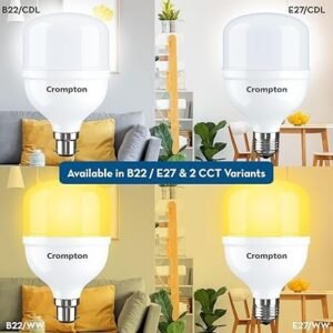 MOS Crompton LED50DFCDLPro-2 Base B22 50-Watt LED Bulb Combo (Cool Day Light) (Pack of 1, 50)