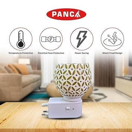 MOS PANCA Ceramic Star Camphor Diffuser for Home,Night Lamp,Electric Camphor Burner, Kapoor Dani,Aroma Incense Burner, Home Accessories,Gift,Electric Dhoop Dani for Home (Set of 1, Ceramic) - Image 4