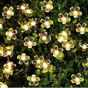 One94Store 36 LED Flower String Lights, 10 Meter, Warm White | Made in India, Silicone Flower, Rubber, Corded Electric Decorative Lights for Diwali, Wedding, Party, Indoor & Outdoor Use .
