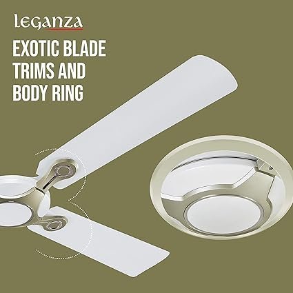 Havells 1200mm Leganza ES 4B Ceiling Fan | Best fan in 4 Blade, Premium Finish Deco. Fan, High Air Delivery | Energy Saving, 100% Pure Copper Motor, 2 Year Warranty | - Image 3