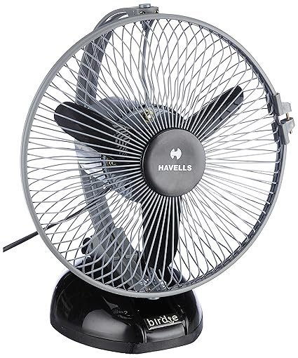 MOS Havells Birdie 230mm Personal Fan (Black Grey)