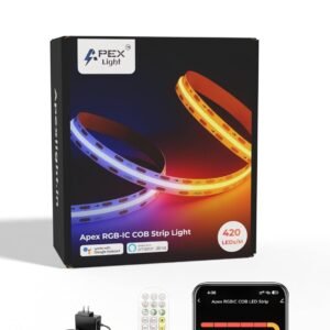 Apex LED Strip Light (5m/16.4ft), Smart LED Lights Compatible with Alexa and Google Assistant, WiFi App Control Segmented DIY Multiple Colors, Music Sync Light (RGBIC COB LED...(Pack of 4)