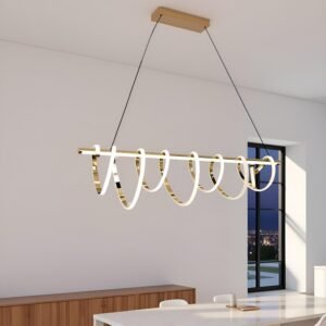 LED Chandelier for Dining Table, Height-Adjustable Hanging Lamp for Breakfast Table, Hanging Light for Home Decoration (CH45)