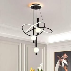 LED Chandelier for Dining Table, Height-Adjustable Hanging Lamp for Breakfast Table, Hanging Light for Home Decoration (CH49)