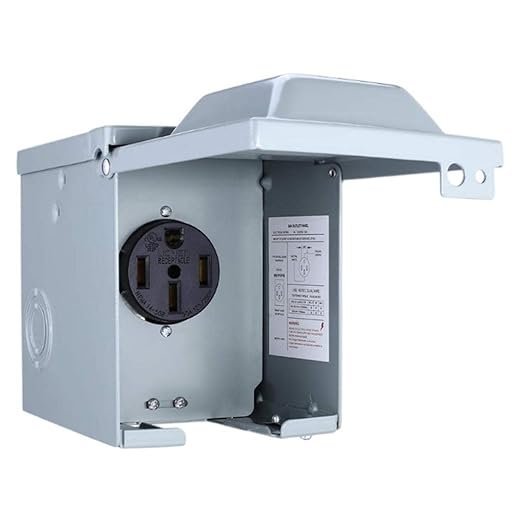 Lyla Rv Power Outlet Panel Box Electrical Receptacle Panel 50Amp Nema 14 50R