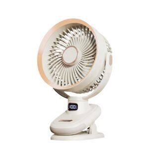 Oscillating Table Fan, Small USB Air Circulator Fan with Battery Operated, 6.5'' Super Quiet Desk Fan with 5 Speeds, 8H Timer, Suitable for Home Office Camp Travel (White)
