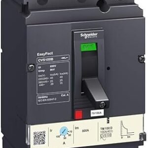 Schneider Electric LV510307 MCCB, CVS100B, 100A, 25kA, TM100D 3P3D MOULDED CASE CIRCUIT BREAKER Grey(Pack of 2)