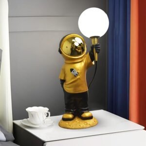 Smartway® - Luminex Astronaut Modern LED Table Lamp for Study Table| Living Room| Bedside Desk| Home Décor| Nightstand & Office Lamp + G9 3 Color LED Bulb Included